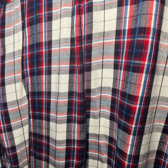 Rails Carmen Button Down Shirt Womens Medium White Navy Red Classic Plaid - Picture 12 of 12